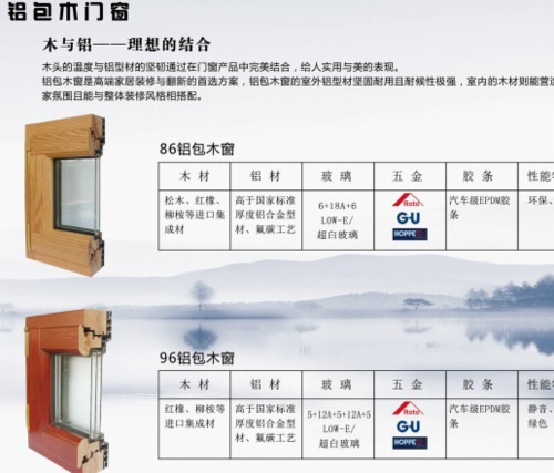 铝包木门窗