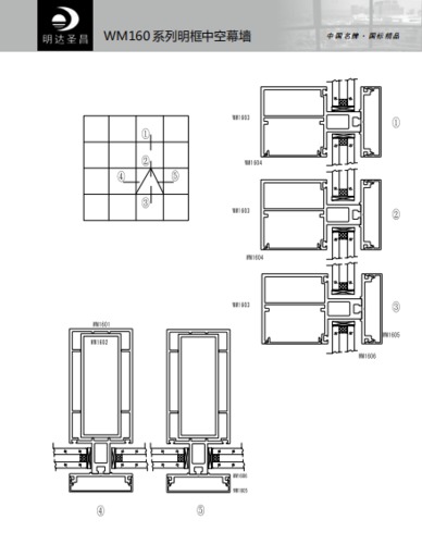 WM160明框幕墙