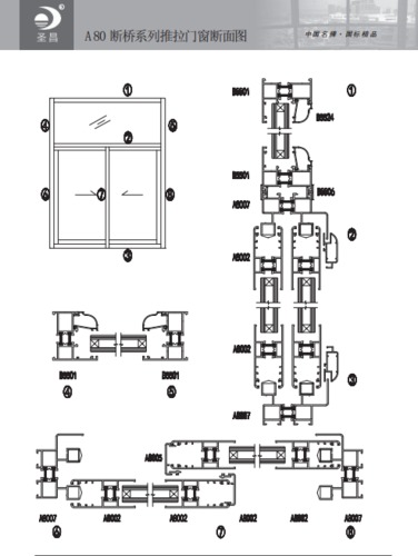 A80隔热断桥铝合金