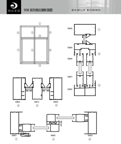 90B系列推拉窗