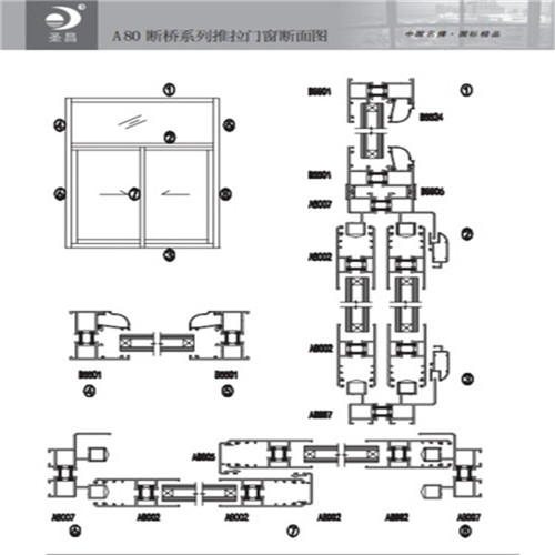 A80断桥系列推拉门窗